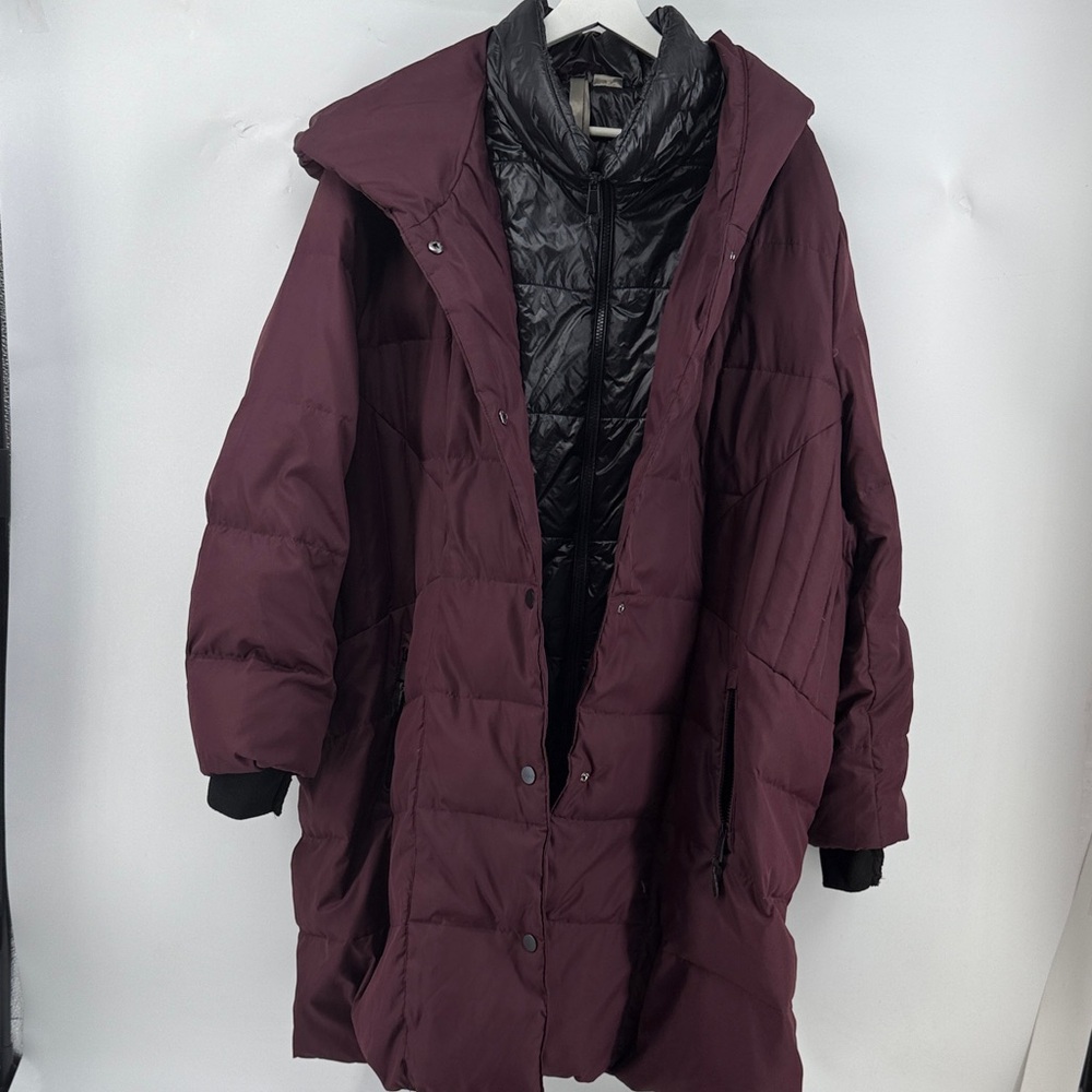 Penningtons Women's Burgundy Puffer Coat